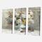 Designart - Rustic Florals White - Cabin & Lodge Premium Canvas Wall Art